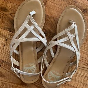 Strappy nude sandals